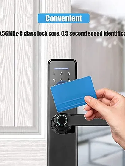 Experience the convenience of keyless entry with an RFID card. This smart lock offers near-instant identification, unlocking your door in just 0.3 seconds, providing a quick and secure alternative to traditional keys or PIN codes.