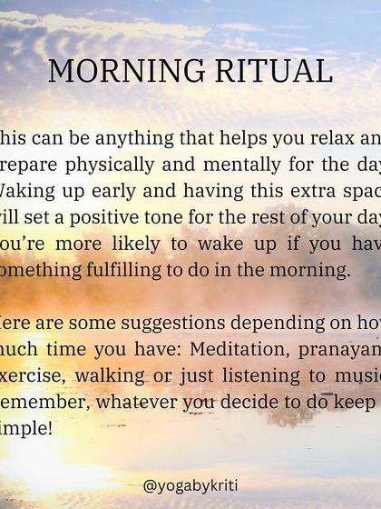 Having a morning ritual, something fulfilling to do when you wake up, makes it easier to get out of bed. It can be as simple as meditation, a short walk, or listening to music.