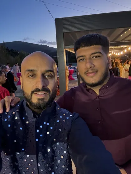 A selfie with my son Yuvraj. October was a busy month of gigs, but I always make time for family.
