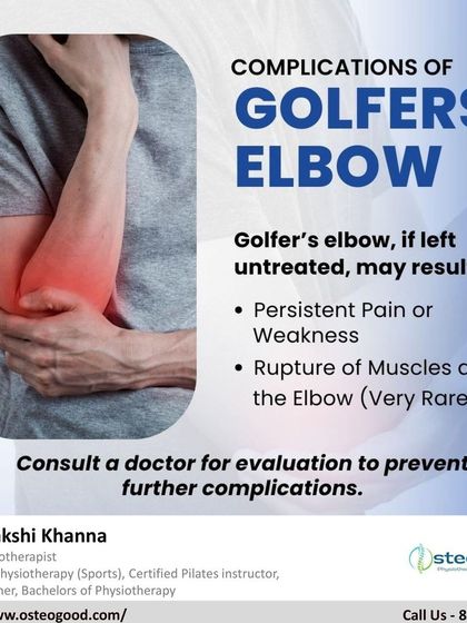 Leaving Golfer's Elbow untreated can lead to complications like persistent pain and weakness. Consulting a doctor for an evaluation is important to prevent the condition from worsening.