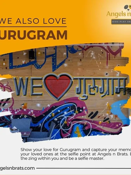 We love Gurugram, and we've created the perfect spot for you to capture your memories. Our selfie point is a popular backdrop for photos during parties and family outings.