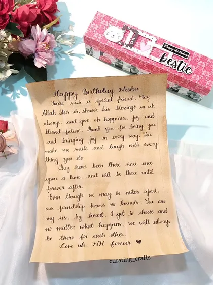 There is something so timeless and elegant about a handwritten scroll. I use calligraphy to pen down your heartfelt messages, which are then sealed with wax and placed in a beautiful custom box, creating a keepsake that feels like a treasure from another time.