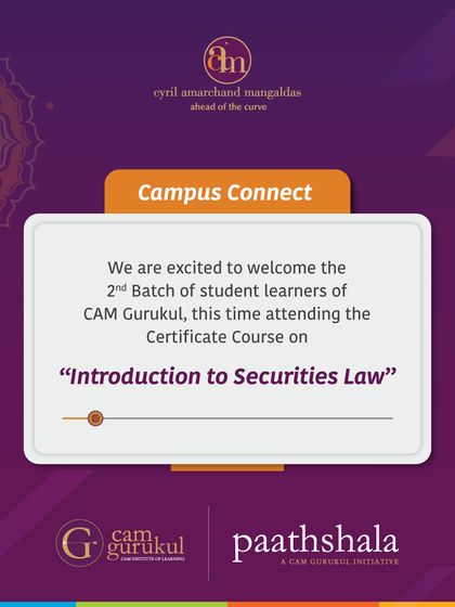Our CAM Gurukul and Paathshala initiatives are designed to provide practical legal education to the next generation of lawyers.