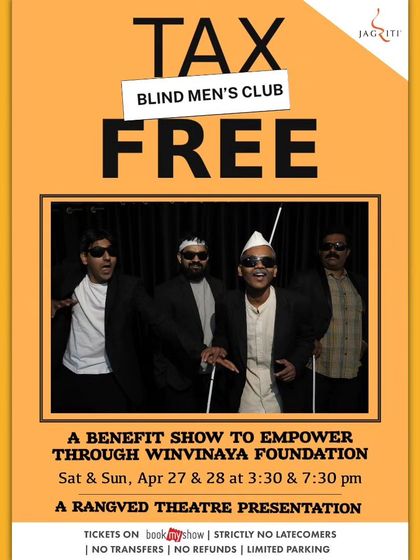 The poster for "Tax Free," a benefit show presented by Rangved Theatre.