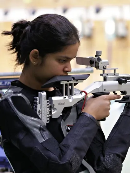 A young athlete with her Walther air rifle, completely absorbed in the competition. It's inspiring to see such dedication from youth shooters, and I am committed to providing them with a stage to grow and excel.