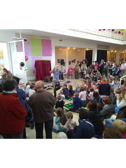 A packed house at the International Puppet Theatre Festival in Austria. It was an honor to perform for such a large and appreciative international audience.