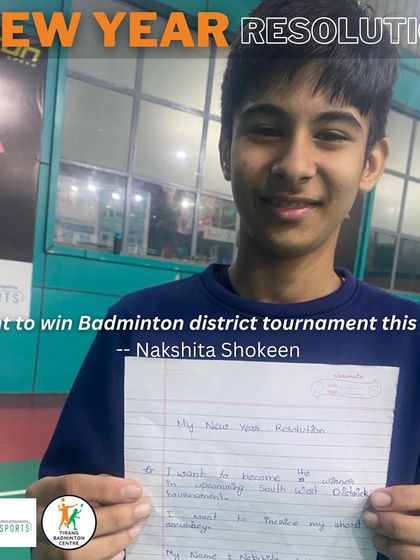 Goal setting is the first step towards achieving greatness. Our player Nakshita Shokeen has set her sights on winning the district tournament this year, and we will be there to help her achieve it.