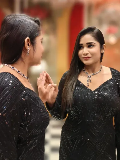 Seeing double. A creative shot that captures my focus and personality. As an anchor, you are always 'on,' and I love every minute of it.