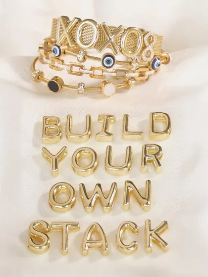 This is where your story begins. I designed my jewellery so you can build a stack that is completely, uniquely you. Spell out a name, a mood, or a secret message.