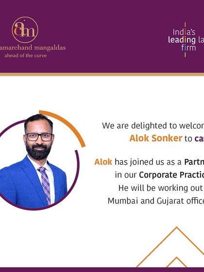 We are pleased to announce that Alok Sonker has joined us as a Partner in our Corporate Practice, working out of our Mumbai and Gujarat offices.