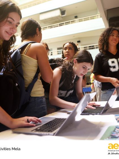 High school students explore the wide array of extracurricular opportunities at our annual Activities Mela. This bustling event is the perfect place for students to discover new passions, from service clubs to athletics and academic teams.