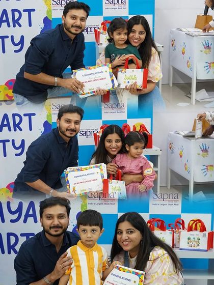 Celebrating our little participants! At the end of our events, we love to acknowledge every child's effort with certificates and goody bags, making them feel proud of their creative achievements.