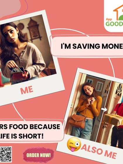 "I'm saving money." Also me: "Orders food because life is short!" We get it. Sometimes you just have to treat yourself.