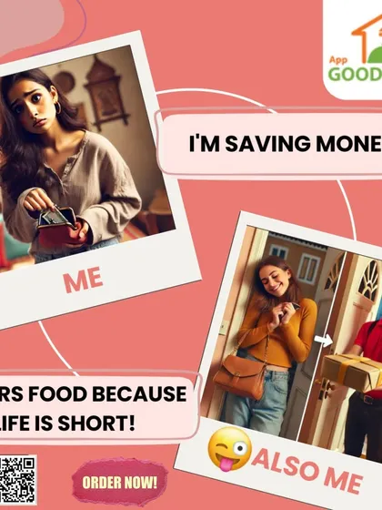 "I'm saving money." Also me: "Orders food because life is short!" We get it. Sometimes you just have to treat yourself.