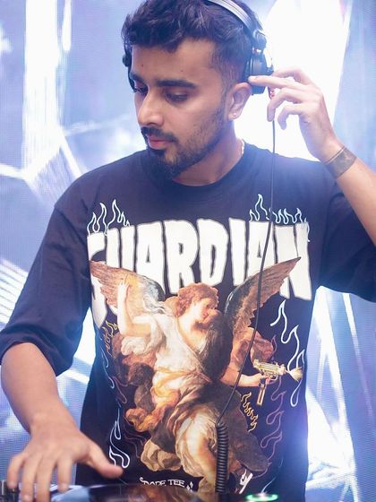 A close-up shot from the 2nd-anniversary party at Flo. The focus is intense as I line up the next track.