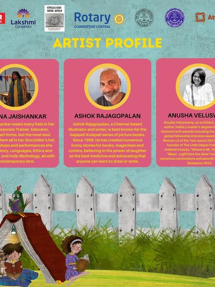 More artist profiles, including our very own Aparna Jaishankar, a storyteller at heart, and renowned illustrator Ashok Rajagopalan.