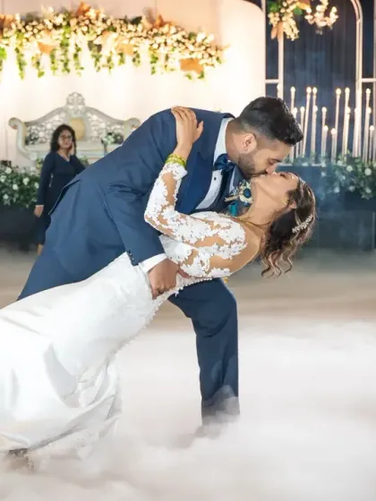 That fairytale moment. I love creating cinematic shots like this, capturing the peak emotion of the first dance with a touch of drama. It’s about making your real-life love story look as epic as it feels.