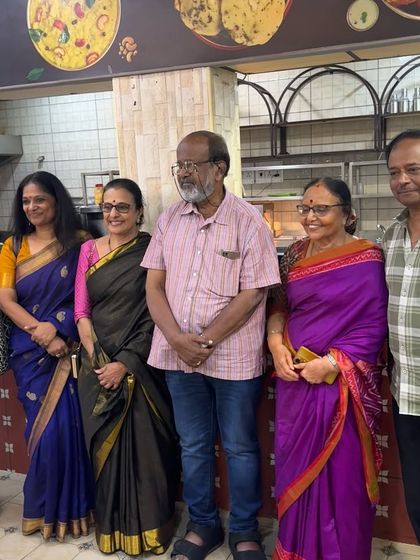 Sharing a meal and conversation with the legends of Sugama Sangeetha. These moments of connection are as important as the music itself.
