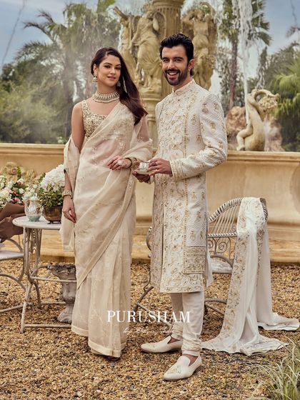 A moment captured in elegance, where every detail tells a story of heritage and love. This is the heart of my 'Amore' collection.