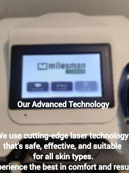 This is the Milesman laser, a key part of our advanced, USFDA-approved technology. We invest in cutting-edge equipment to ensure your treatments are not only effective for Indian skin types but also safe and comfortable.