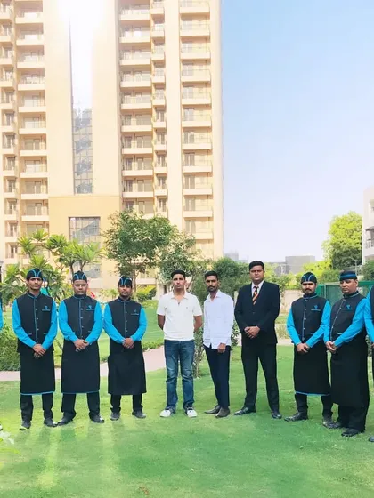 Our full service team, ready for an outdoor event. We believe in teamwork and professionalism, and our staff works together seamlessly to deliver a flawless catering experience from start to finish.