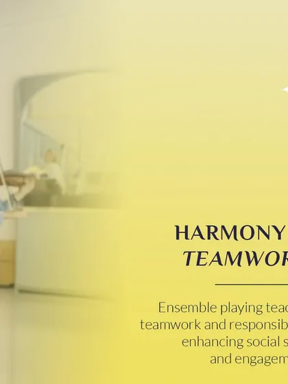 Ensemble playing teaches teamwork and responsibility. Students learn to listen to each other and play as one, enhancing social skills and engagement.