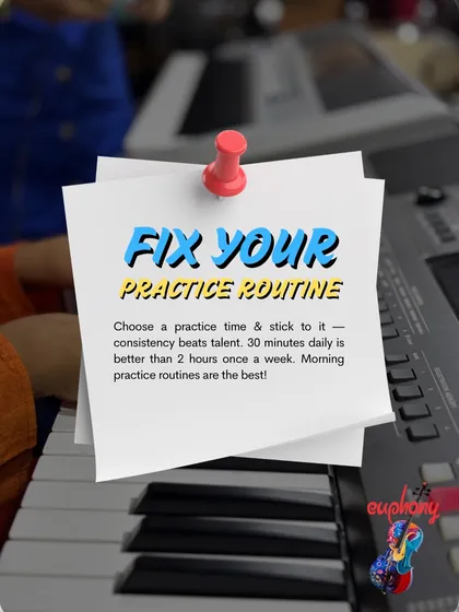 Fix your practice routine. Consistency beats cramming. 30 minutes of focused practice daily is far more effective than two hours once a week.