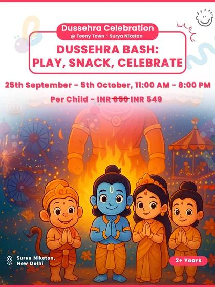 Another Dussehra Bash at Teeny Town's Surya Niketan branch, showing how I find events at multiple locations for your convenience.