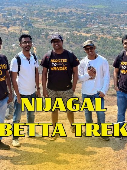 Nijagal Betta trek crew, all geared up and ready to wander. These one-day treks are a great way to meet like-minded people.