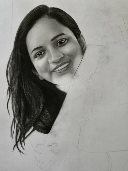 A progress shot with the face and hair completed.