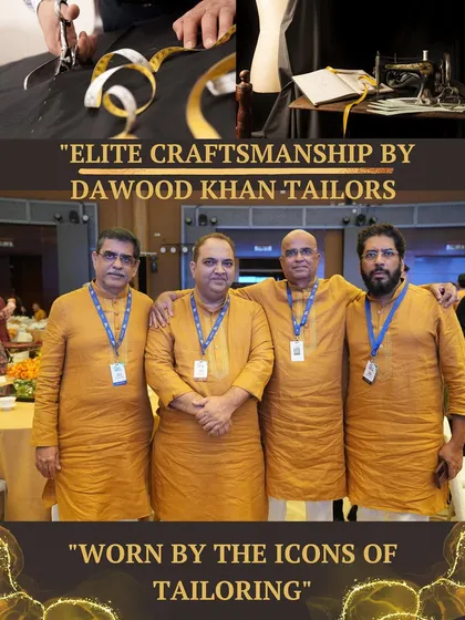 A proud moment with fellow icons of tailoring at the Federation of Asian Masters Tailors Congress. We are all wearing custom kurtas I designed for the event, representing Indian craftsmanship on a global stage.
