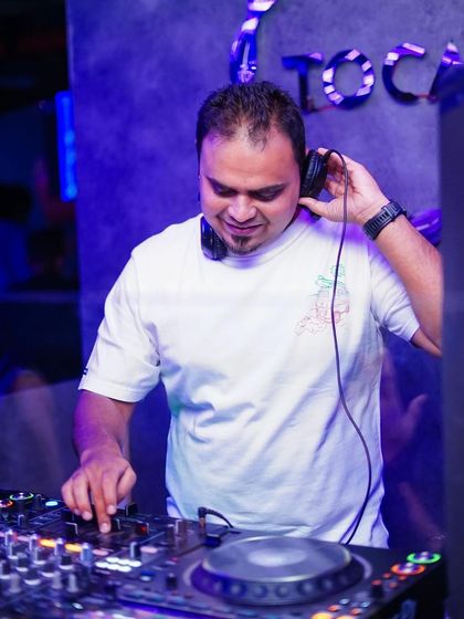 A shot from a previous gig at Toca, promoting an upcoming Bollywood night.