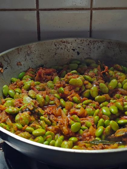 The food for my Maharashtrian cultural exchange in Japan. We brought authentic masalas from home and combined them with local produce like edamame to create a unique fusion menu.