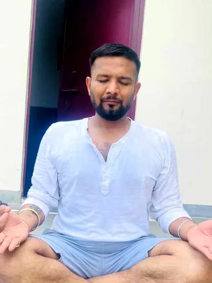 Starting a session with meditation to center the mind and set an intention for the practice.