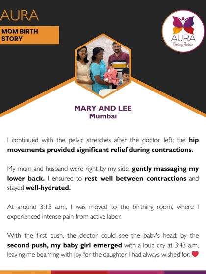 With her mom and husband by her side providing massage and support, Mary rested between contractions. With just two pushes, her baby girl emerged, fulfilling the dream she always had.