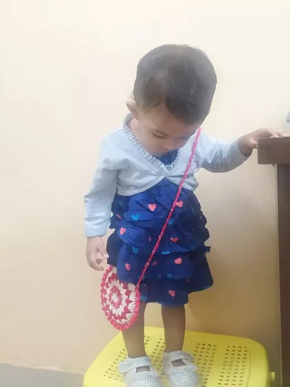 And it's gone. This is about how long the bag stayed on my little one before she was off to her next adventure.
