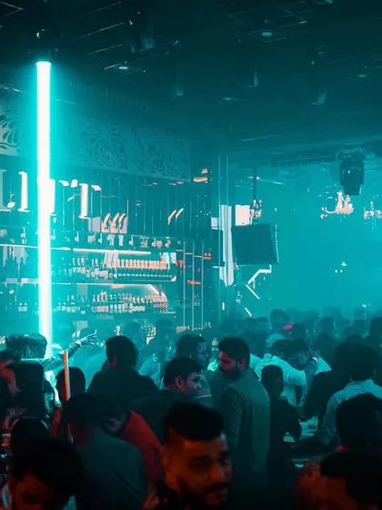 The scene at Club LITT, with a full house ready for a big night.