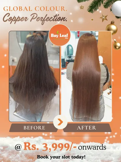 Sometimes, one solid color is all you need for a dramatic change. This global color transformation to a perfect copper shade made the hair look instantly healthier, shinier, and full of life.