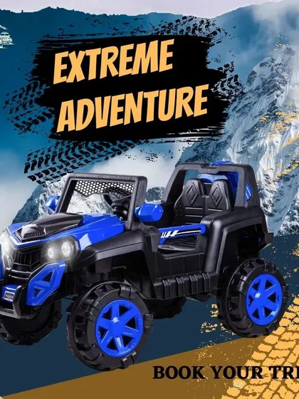 Ready for an off-road adventure? This 4x4 battery-operated jeep is built for exploration. With rugged wheels and a sturdy frame, it's perfect for imaginative trips around the yard.