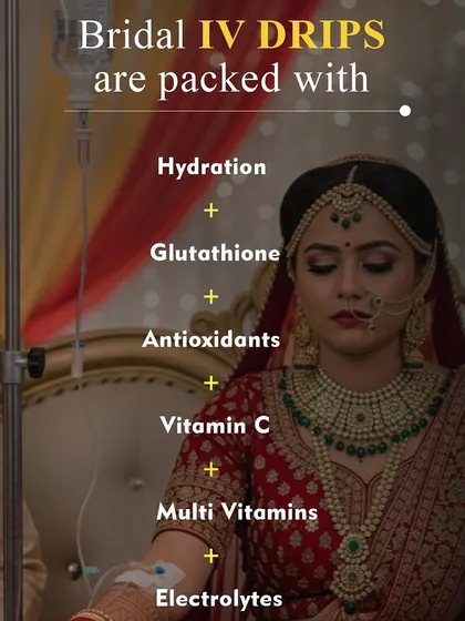 This is our most requested treatment for brides to be. The Bridal IV Drip is a custom blend I prepare with essential nutrients like Glutathione and Vitamin C to ensure you get that radiant bridal brightness from within. It's not just about looking good; it's about feeling energized and healthy for your big day.