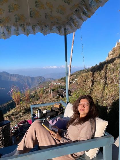 A moment of pure bliss, basking in the warm mountain sun with a book in hand. My retreats are designed to give you the space to simply be and recharge.