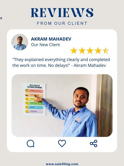"They explained everything clearly and completed the work on time. No delays!" Akram Mahadev's review highlights two of our core principles: clear communication and timely delivery. We ensure our clients are always informed and their work is completed on schedule.