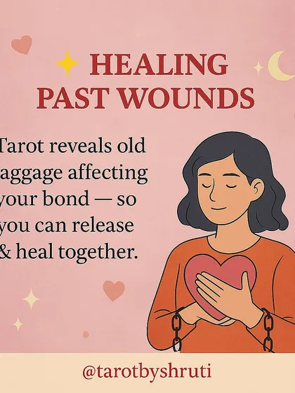How Tarot Heals Relationships Beyond Predictions. This carousel explains that Tarot is a tool for awareness and growth. It helps in healing past wounds, improving communication, and guiding your next steps as a couple.