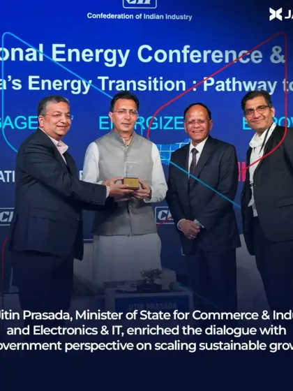 Our Chairman, Mr. Sameer Gupta, representing Jakson Group at the CII International Energy Conference. We believe that leadership and dialogue are crucial for driving India's energy transition, and we are committed to collaborating with government and industry to build a clean, resilient, and inclusive energy future.