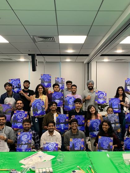 Paint Bar - Corporate Events & Team Building Classic Office Sip & Paint photo 5