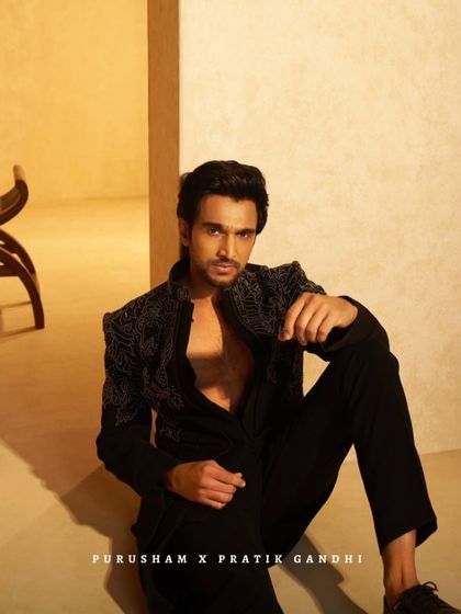 Pratik Gandhi turning up the heat in one of my designs. This image captures the essence of my brand: power isn't just worn, it's felt.