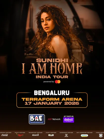 The Bengaluru poster with the PartySmart partnership highlighted.