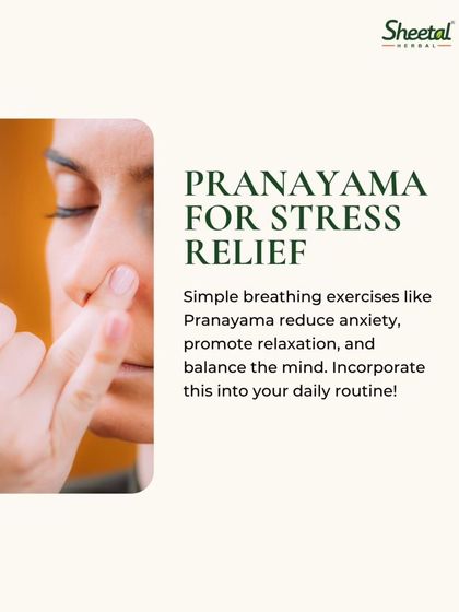 Your breath is a powerful tool for stress relief. This image explains how simple breathing exercises like Pranayama can reduce anxiety, promote relaxation, and balance the mind. Incorporating this into your daily routine can make a significant difference.