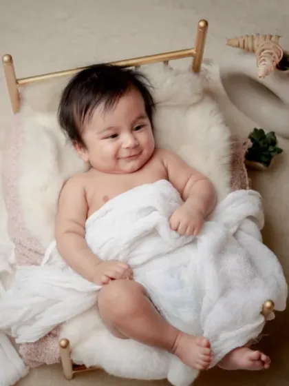 A smile in his sleep. This older baby is having the happiest dreams, and I was so glad to be there to capture it.