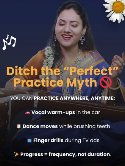 Ditch the "perfect" practice myth. You can practice anywhere, anytime, from vocal warm-ups in the car to finger drills during TV ads.